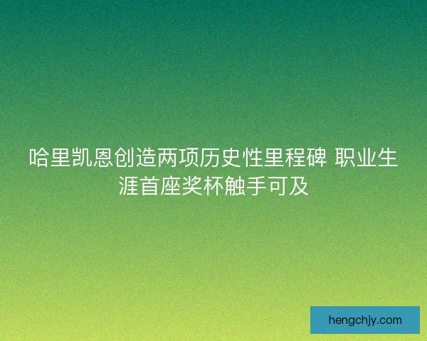 哈里凯恩创造两项历史性里程碑 职业生涯首座奖杯触手可及